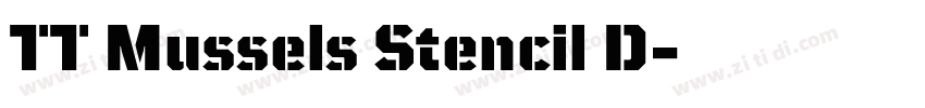 TT Mussels Stencil D字体转换 TT Mussels Stencil D字体转换